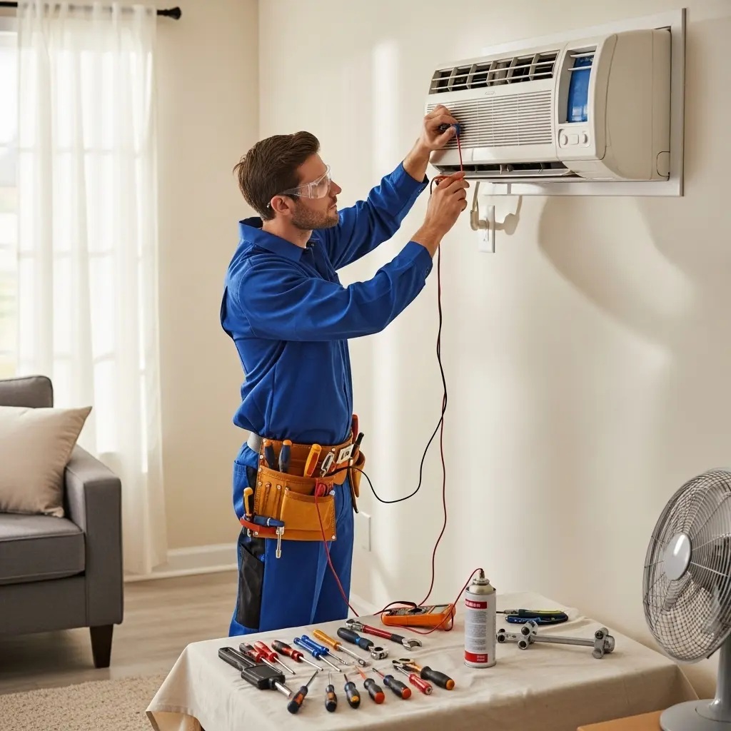 Yunusemre Eminçelik Eminçelik klima gaz dolumu ve bakım – Enerji verimliliği artırıldı. - Teknik servis örneği